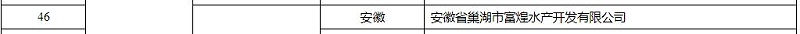 安徽省巢湖市富煌水产开发有限公司入选国家水产种业阵型企业